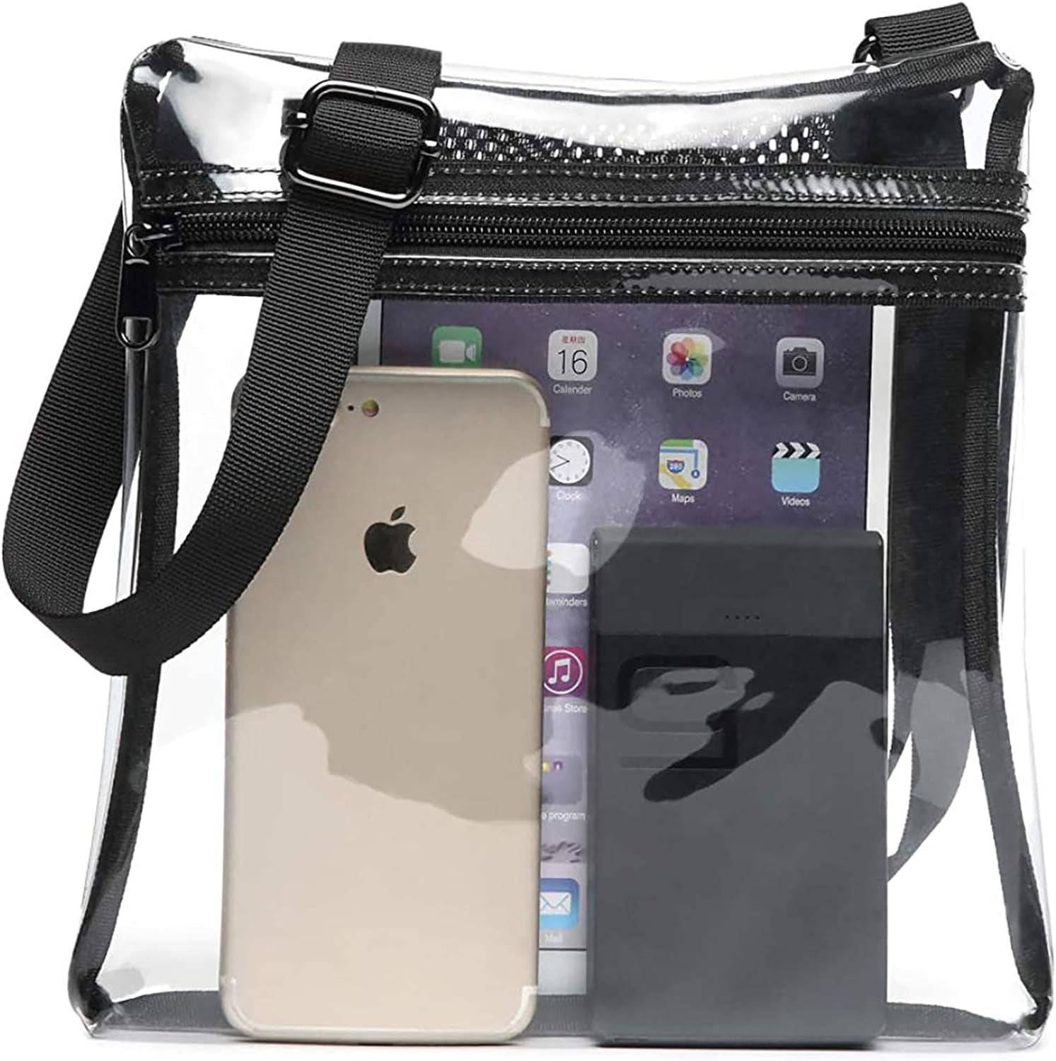 Stadium-Compatible Clear Crossbody Purse for Women