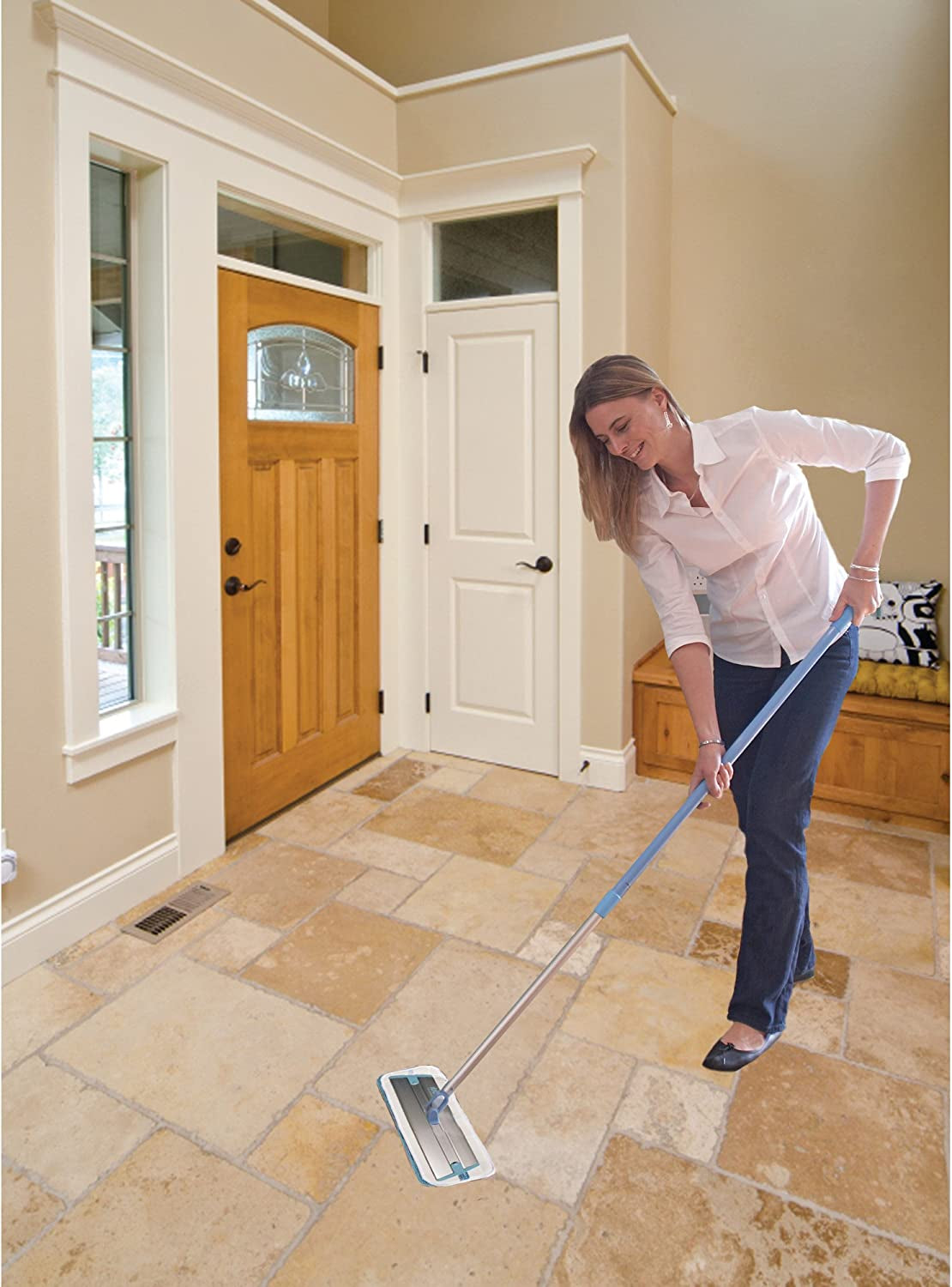 Microfiber Deep Clean Mop - Ideal for Hardwood, Laminate, Tile, and Stone Flooring, Washable and Reusable with 100 Wash Guarantee