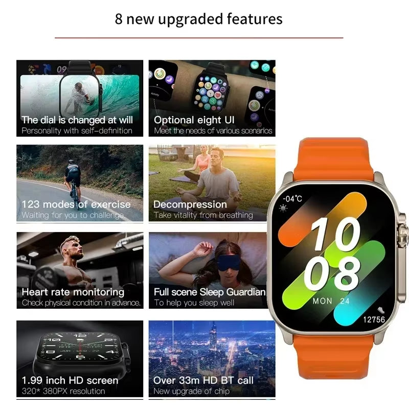 T900 Ultra Smartwatch: Bluetooth Calling, Heart Rate Monitor, Sports Tracker for Android & iOS
