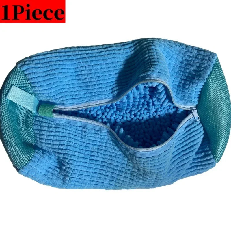 Shoe Washing Machine Bag Set with Soft Bristle Brush – Durable Laundry Bags for All Shoes (1/2/4PCS)