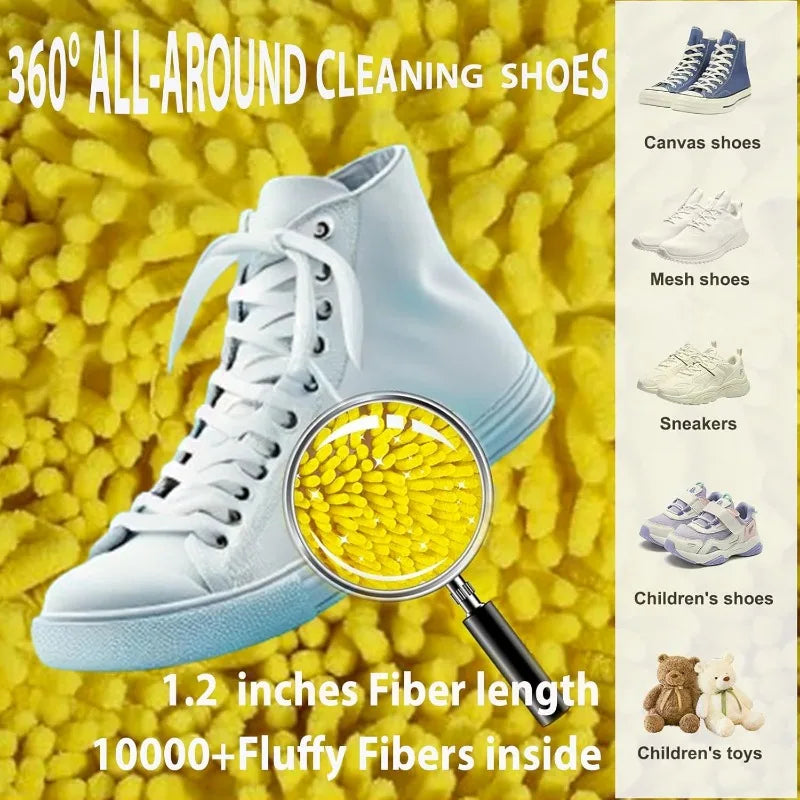 Shoe Washing Machine Bag Set with Soft Bristle Brush – Durable Laundry Bags for All Shoes (1/2/4PCS)