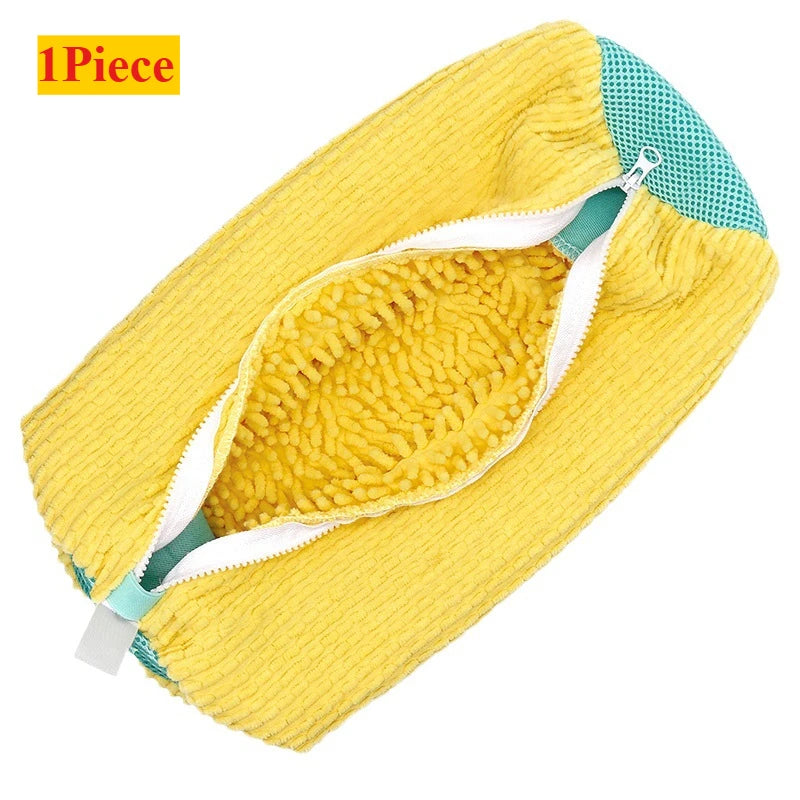 Shoe Washing Machine Bag Set with Soft Bristle Brush – Durable Laundry Bags for All Shoes (1/2/4PCS)