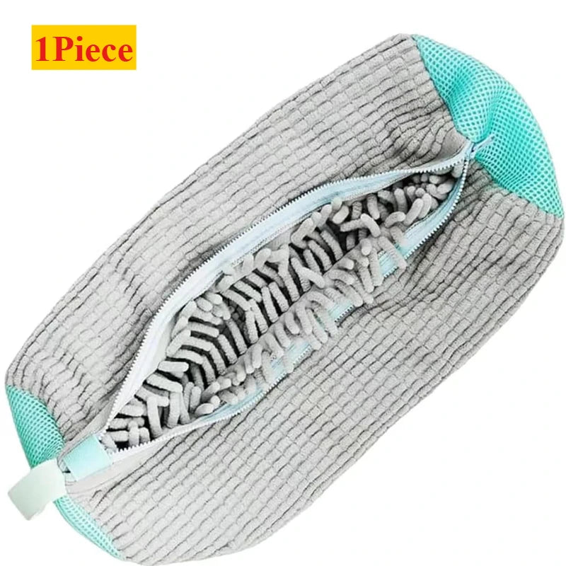 Shoe Washing Machine Bag Set with Soft Bristle Brush – Durable Laundry Bags for All Shoes (1/2/4PCS)