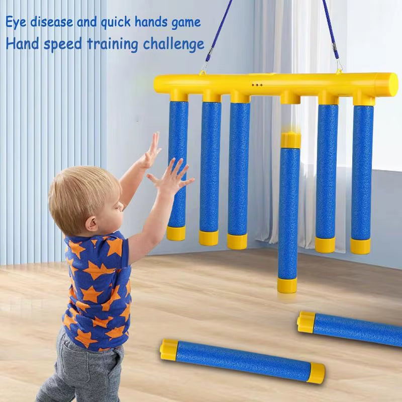 Challenge Falling Sticks: Interactive Reaction Training Toy for Kids and Parents