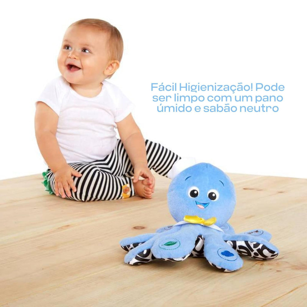 Octoplush Musical Plush Toy - Huggable Stuffed Animal for Learning Colors in Three Languages, Blue, 11 inches, Suitable for Ages 3 Months and Up