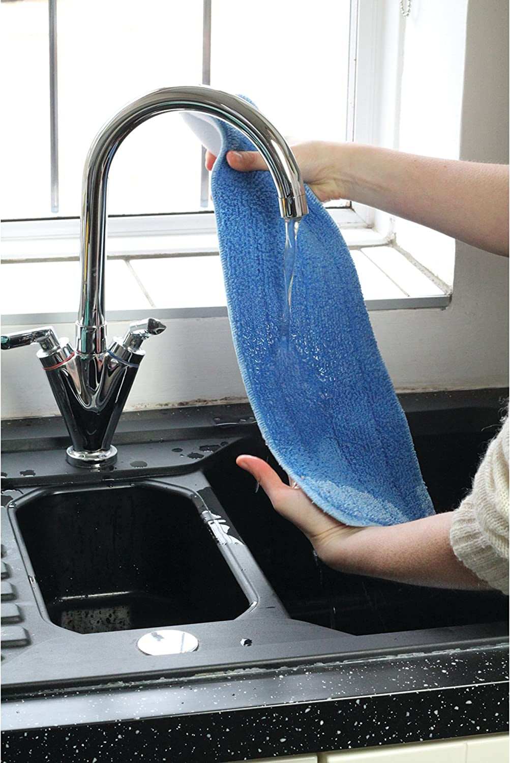 Microfiber Deep Clean Mop - Ideal for Hardwood, Laminate, Tile, and Stone Flooring, Washable and Reusable with 100 Wash Guarantee
